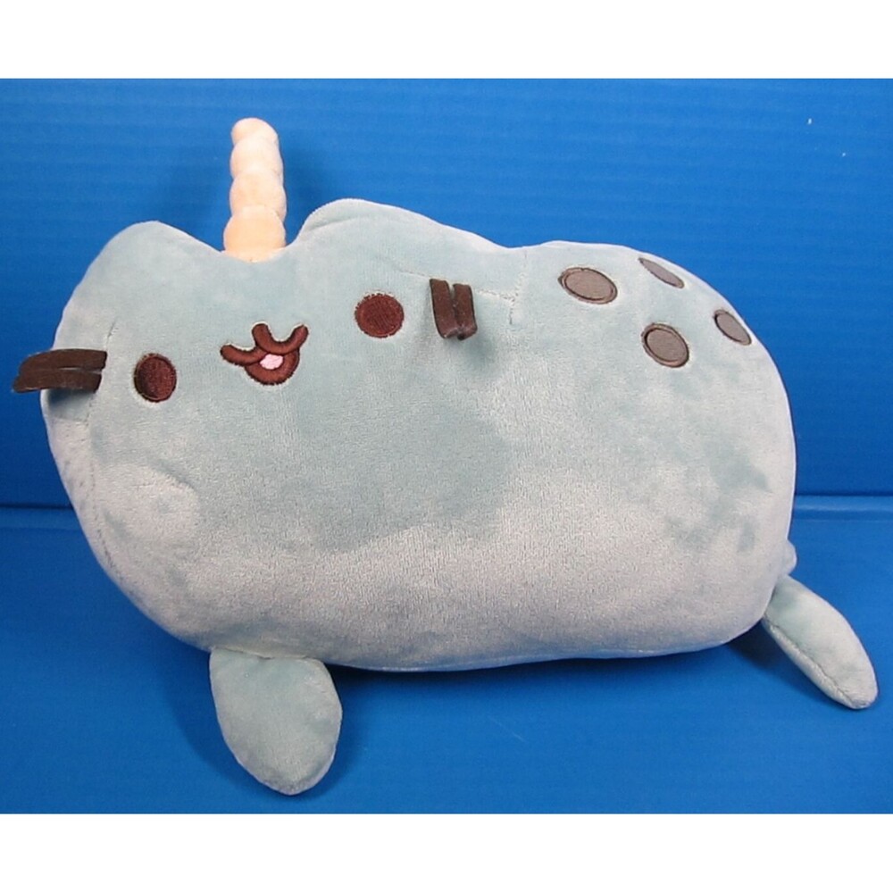 Gund Pusheen CAT Unicorn Narwhale Stuffed Animal 12” Blue